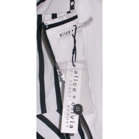 Alice + Olivia Nella Fit & Flare Stripe Dress 12 - Picture 8 of 11